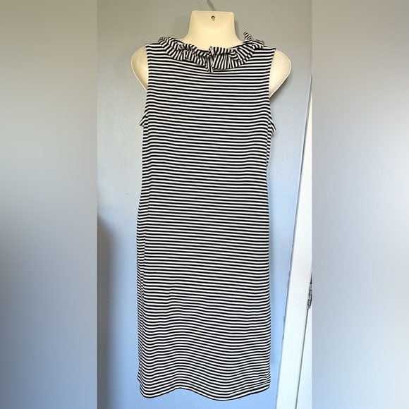 TALBOTS Black and White Striped Sleeveless Dress Size Small Petite - Picture 7 of 7